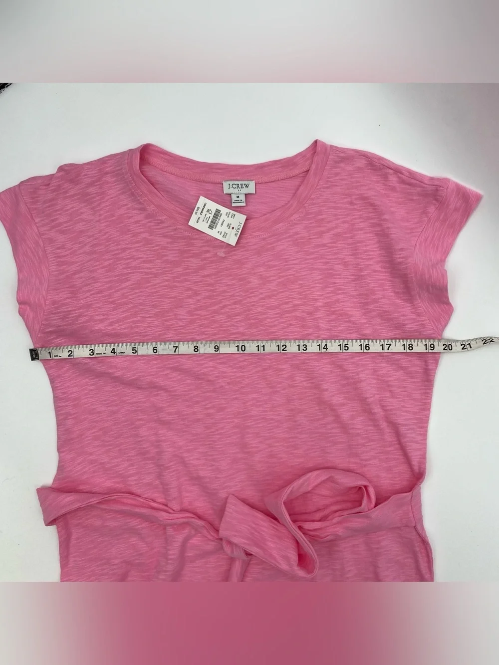 J.Crew Pink T-Shirt with Bow Tie Dress size M